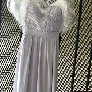 Grey Chiffon Long Dress